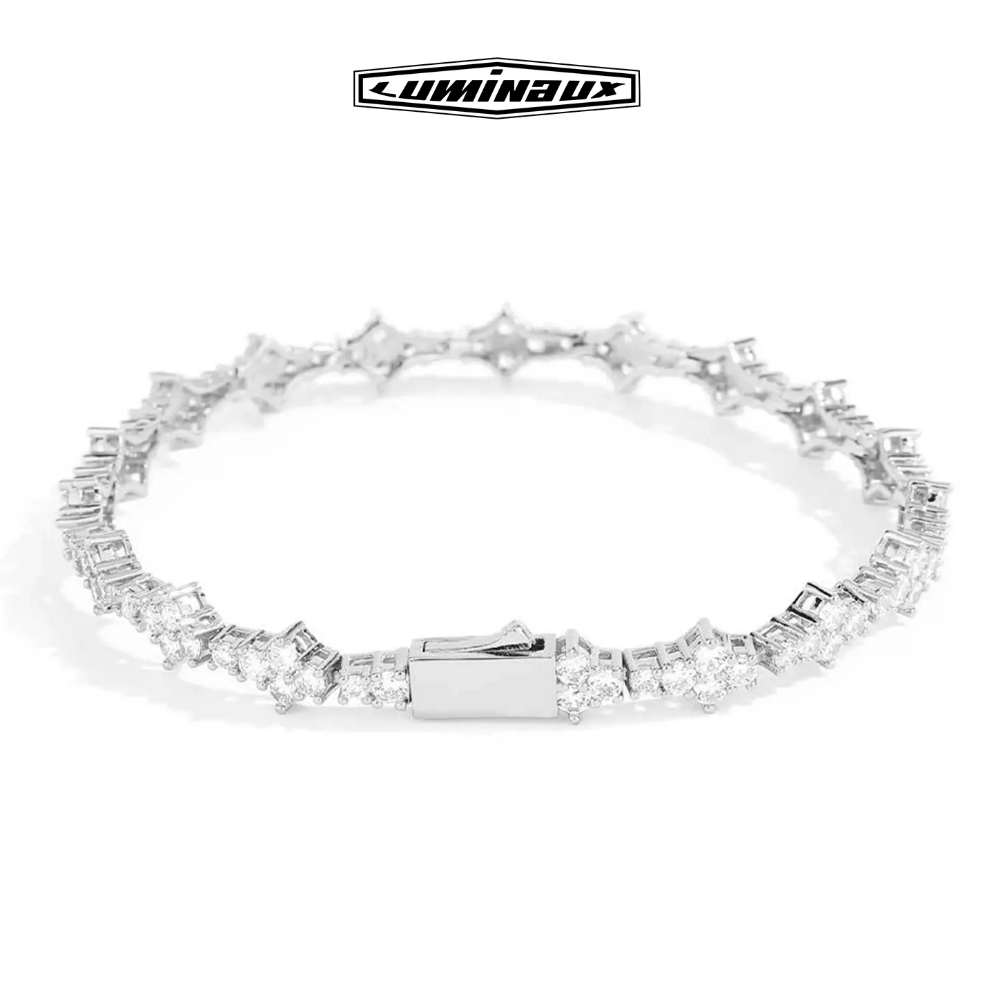 Iced Out Throns Tennis Bracelet - AAAAA Cubic Zirconia Hip Hop Jewelry  Trendy Modern Versatile Gifts for Boyfriend Girlfriend, Daily, Unisex, Casual, Elegant Fine Jewelry Fashion Jewelry