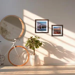 Vintage Wooden Photo Frame, Wall Hanging Photo Frame, Wall Decor for Home Living Room Bedroom Study Room