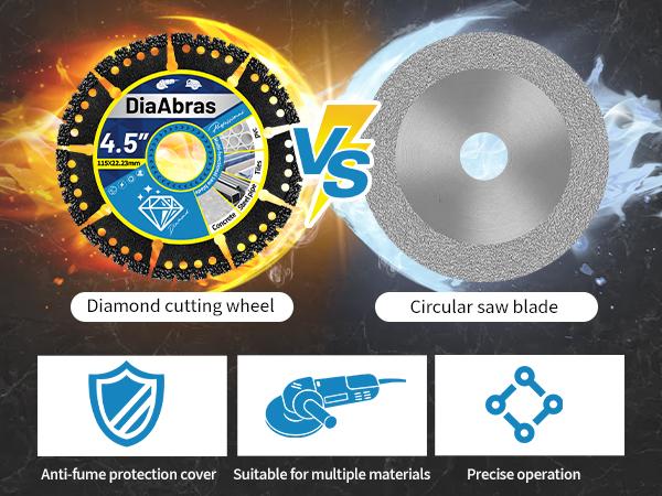 Angle grinder cutting blade iron cutting saw blade for metal alloy stainless steel angle iron rebar brazed diamond grinding wheel sharp durable fit for 4.5 inch grinder metalworking