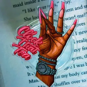 Clock That Tea Magsafe Kindle Grip, Black Girl Clock That Tea  Accessories Phone Grip, Funny Vibes Phone Holder, Magnetic Acrylic Phone Grips, Best Gift For E-Reader