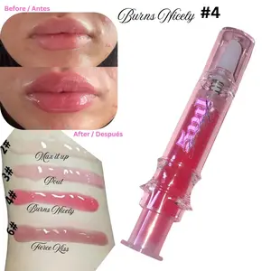 Lip Injec-tiion Lip Gloss Plumper Glossy Lip Lipstick, Extreme Plump Effect, Hydrating, Volumizes, High-Shine, Lip Plumping Lip Glaze Lip Makeup, Plump & Pout Lip Plumper  Cosmetic lip tint booster