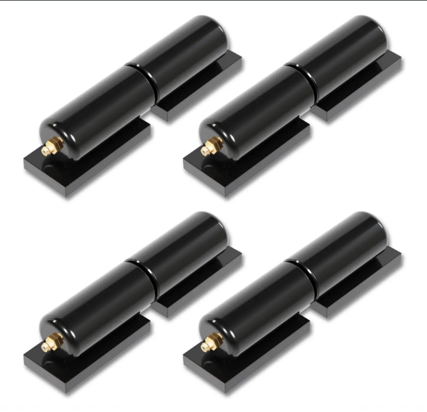 7" Heavy Duty Barrel Hinge for Swing Gates & Doors, Weld-on, 900Lbs Capacity, Steel, Black, 4Pcs, Magnetic, Hardware, Industrial Parts