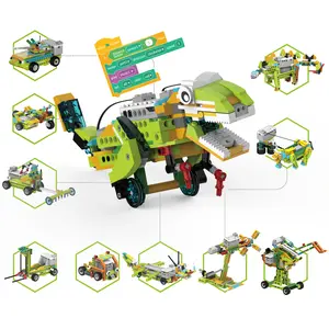 Programmable Remote Control STEM Dinosaur Toys Car Coding Robot Toys Black Friday Christmas Gift Holiday Gift  Light Effects for Kids 6+ Years