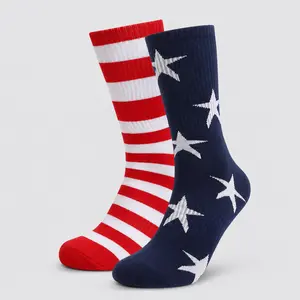 USA Flag Socks for Men & Women – Festive Star & Stripe Mid-Calf Socks | Independence Day, Remembrance Day, Liberty Day, Holiday Gift | Honoring America’s 250th Year & Proud Spirit