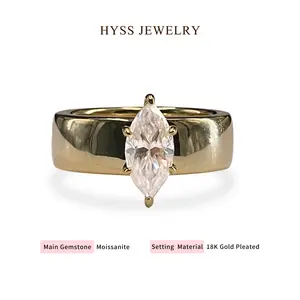 HYSS Eternal Bloom Marquise Moissanite Ring – Engagement Ring Gift for Wife or Family