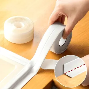 2 Rolls Waterproof Bathroom Seam Tape, Self-Adhesive Sealant Strip, Moisture & Mold Prevention, Aesthetic Edge Repair for Toilets