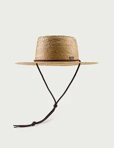 Womens Crushable Boater Straw Hat