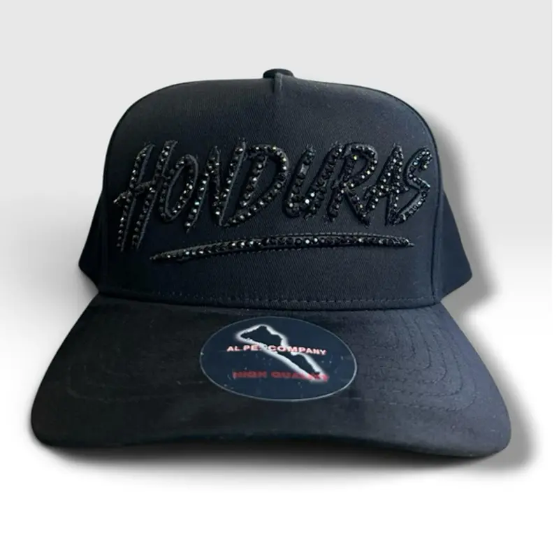 Hay Honduras SnapBack Suede Visor with Rhinestones - Black