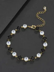 1pc 5mm High-Quality Round Bracelet, Sophisticated Jewelry Accessory, Unisex Copper Chain, Surface Setting, Jewelry Clasp, Ball Bead Bracelet, Crystal Bracelets