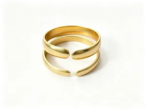 Gold-plated open bracelet