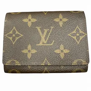 Pre-owned Louis Vuitton Canvas Small Leather Goods Envelope Carte de Visite Monogram Card Case