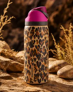 Owala 32oz Fashion Leopard Bottle – Unique Animal Print, Reusable Insulated Water Bottle, TikTok Viral Aesthetic Drinkware