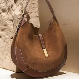 New Peach Skin Velvet Top-Handle Bag for Women - Large Capacity Tote Bag Ornamets, Stylish Armpit Bag with Premium Vibe, Versatile Commuter Shoulder & Crossbody Bag for Daily Work, Office & Shopping