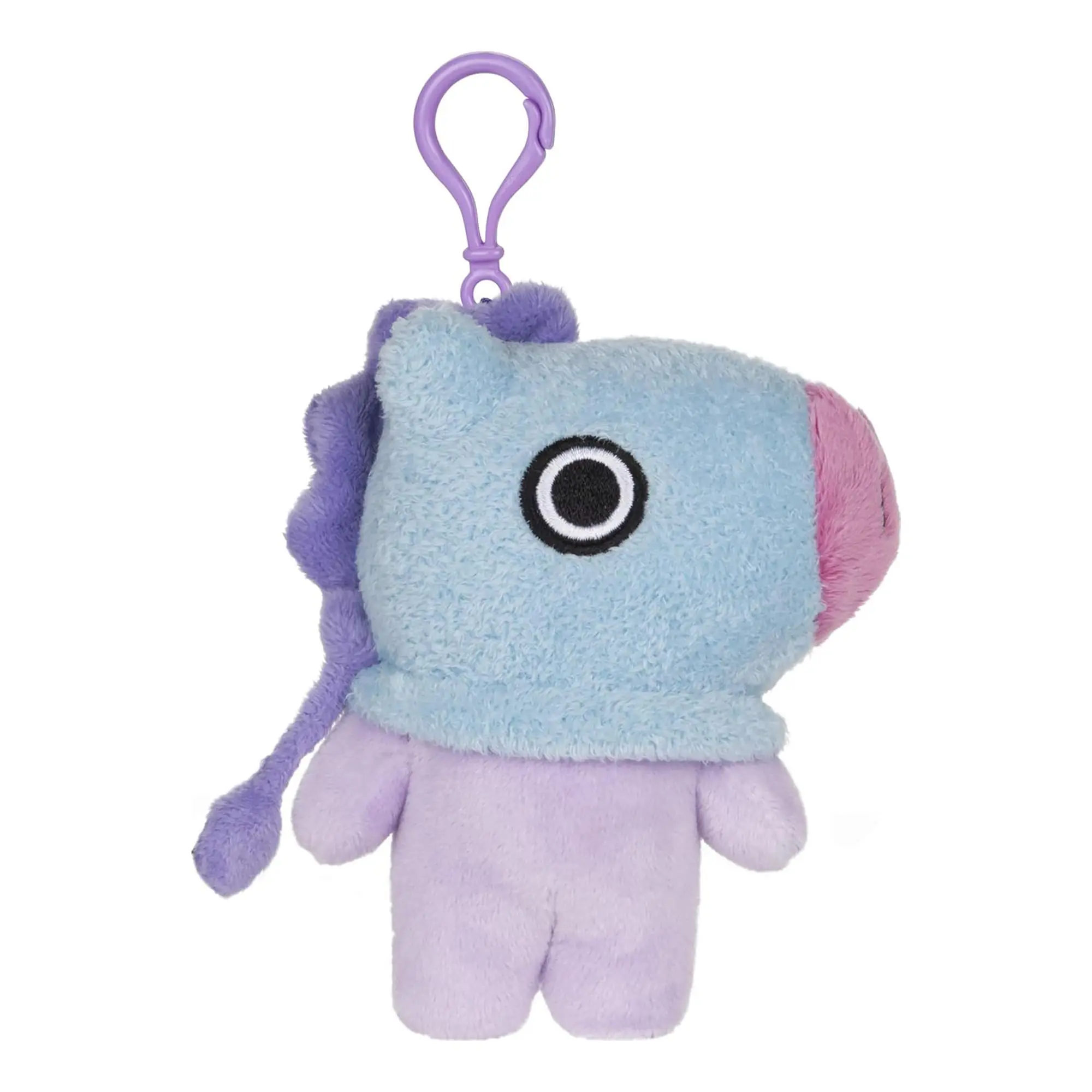 Line Friends BT21 Mang 4" Plush Backpack Clip, Soft Plush BT21 Mini Pal, Bag Accessories, Backpack Charms, Cute Bag Pendant, 4" Plush Clip