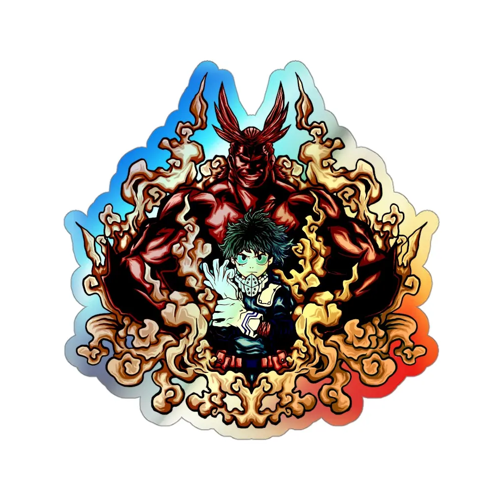 DEKU X ALL MIGHT - Holographic Sticker