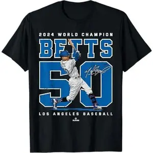 Player Number 2024 World Champion Mookie Betts MLBPA T-Shirt