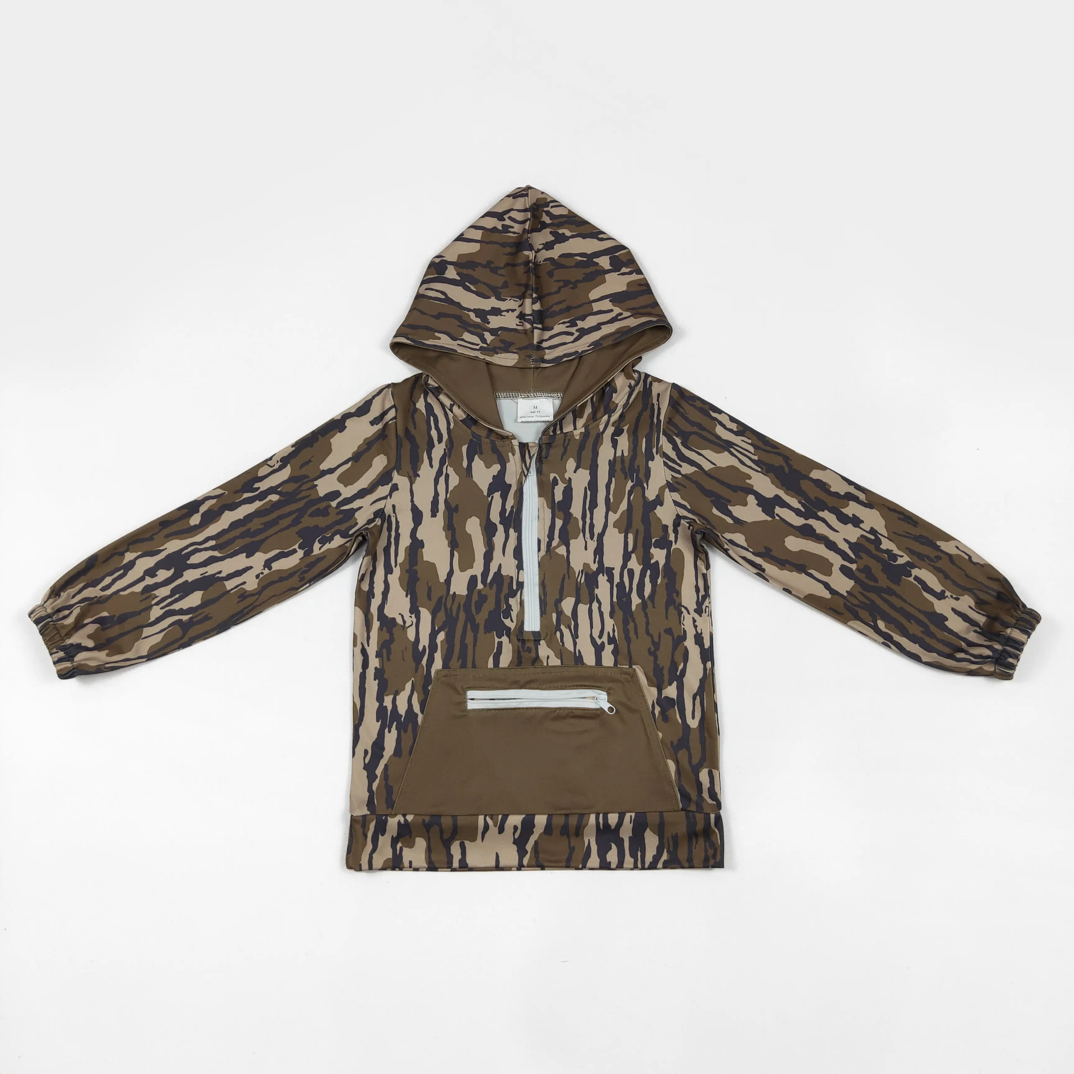 Camo Pullover Hoodie with front zipper Pocket