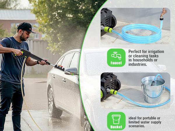 Electric Pressure Washer, 2600 PSI 2.4 GPM High Power Washer with 4 Nozzles Set & Foam Cannon, Power Washer for Driveways, Cars, Fences, Decks, Patios, and Outdoor Cleaning