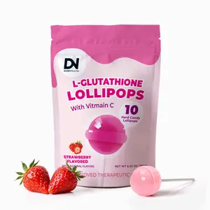 Divinity Nutra L-Glutathione Lollipops with Vitamin C - Dietary Supplement Lollipops for women，Strawberry Flavor Hard Candy