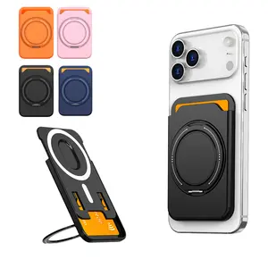 2026 Upgraded Magnetic Card Holder for Smartphone with Ring Stand, Powerful Magnet Lock, Slim Portable Wallet, Ideal Gift for iPhone 17–13 & Samsung S Series