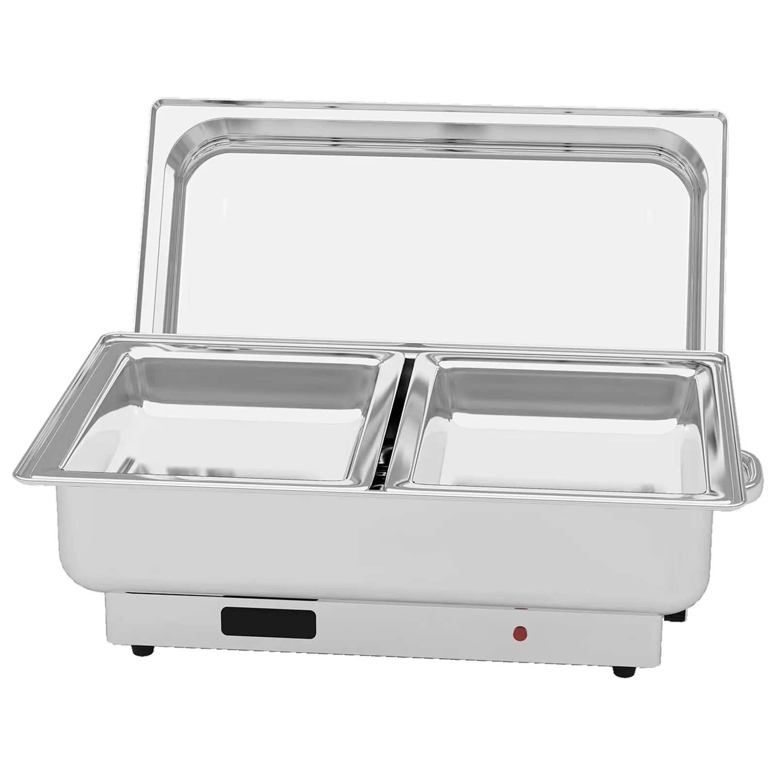 Electric Stainless Steel Chafing Dish Buffet Set - 9QT Full-Size Pan, Temperature Control Display, Commercial Food Warmer, Food Presentation, Hygienic, Multiple Sizes Available for Buffet, Weddings