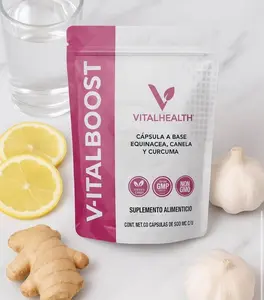 VITALHEALTH V-TALBOOST Whit Ginger Garlic & Cinnamon for Allergies 60 Capsules 500 MG C/U Supplement