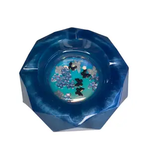 Nebula Dreams Butterflies  Resin Shaker Ashtray - 4x4x1 Inches - Lighter- Accessories-trinkets- original by Mudita