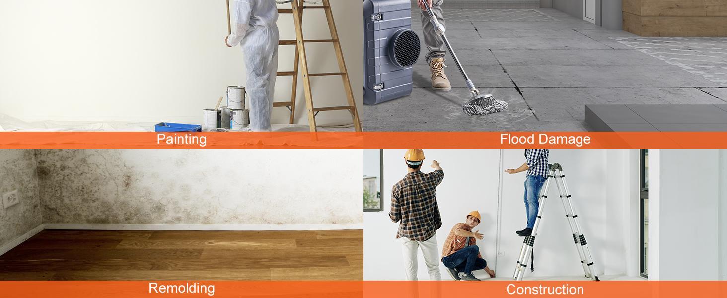 VEVOR HEPA Air Filter, TikTokShopBlackFriday, 15.75'' x 15.75'' Air Filter Replacement, High-efficient Stage 3 Filters Compatible with BlueDri & VEVOR Scrubber, Air Purifiers, Water Damage Restoration Equipment