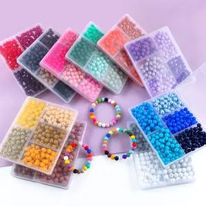 275Pcs Mixed Color 9mm Silicone Beads for Keychain Bracelet Making, Pink Purple Yellow Black White 9mm Silicone Beads for Pens DIY Craft beads  pack