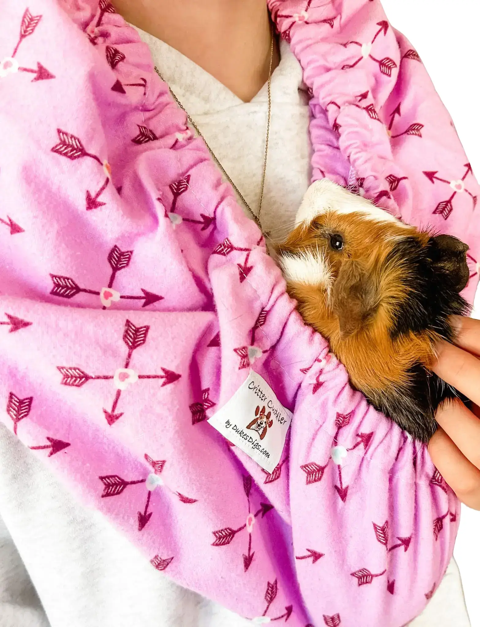 Critter Cuddler (TM) LITE - Lightweight Animal Carrier and Bonding Sling Interactive Play Handsfree Carrier Pouch for Small Dog Cat Hedgehog Puppy Gui