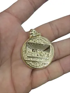 dije de santa CENA REDONDO ORO 10K ITALIANO SOLIDO