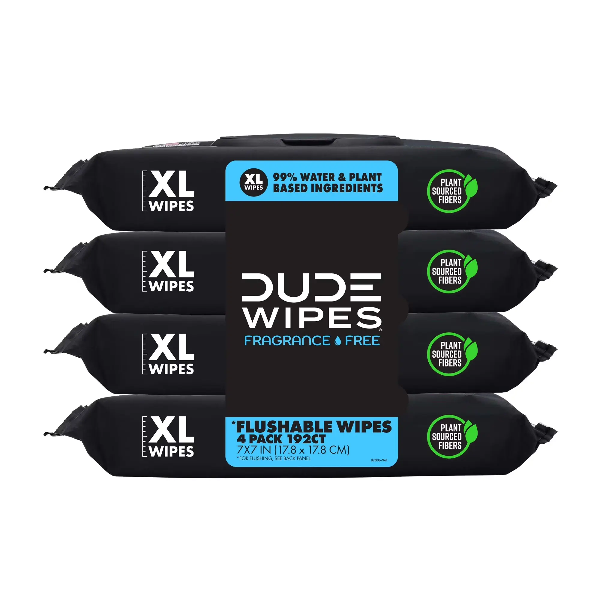 DUDE Unscented Adult Flushable Wet Wipes, Sensitive Skin, 99% water, extra large flushable butt wipes. Fragrance free, hypoallergenic, vitamin E and aloe