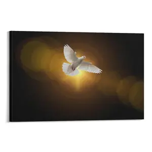Peace Dove Wall Art White Dove Poster Holy Spirit Dove Canvas Prints Poster Canvas Wall Art For Bedroom Decor Bar Office Room Decor Gift