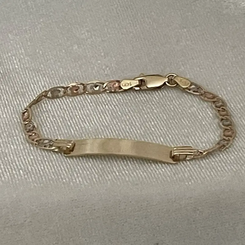 14k gold childrens bracelet 6"