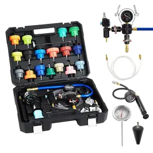 VEVOR Coolant Pressure Tester Kit, 47Pcs Radiator Vacuum Refill Kit with 3 Metal Adapters, Universal Fit, Automotive Cooling System Pressure Tester Tool, with Pressures Pump Plastic Filler
