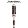 [Live Only] Wavytalk Thermal Brush for Hair Care - 1.5in Heated Round Tool for Thermal Brush Blowout Look, Dual Voltage, Sakura Pink, Tourmaline Ceramic, Negative Ion Tech, 5 Temperature Settings, Less Damage Hair Curlers & Straighteners