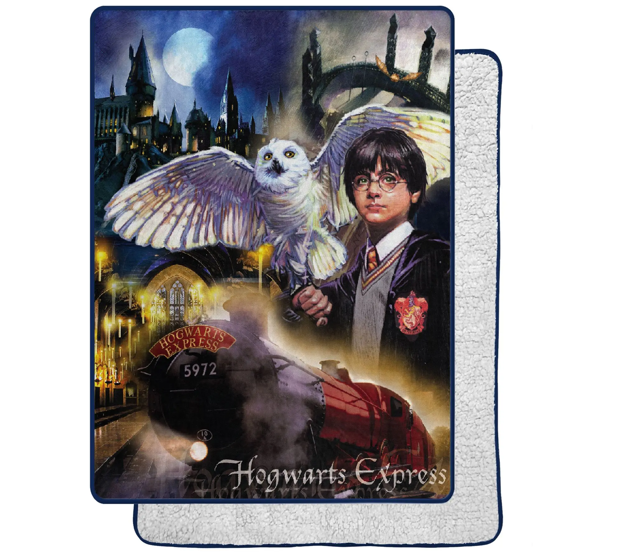 The Northwest Harry Potter Magic Montage Sherpa  Throw Blanket