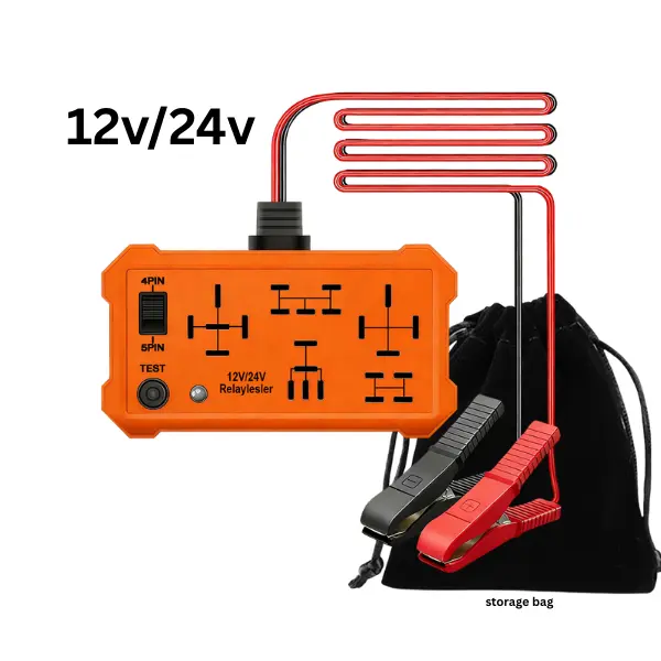 Professional 12V/24V Relay Tester, 4/5 Pin Automotive Diagnostic Tool - 10-Cycle Stress Test Tools for Car/Truck Circuit Troubleshooting Auto Parts Accessories,tools for mechanics