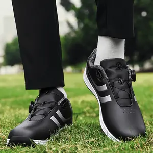 Black-Gray Golf Casual Sneakers |   BOA twist-lace + non-slip sole, breathable upper + cushioning, ideal for golf course/daily commute