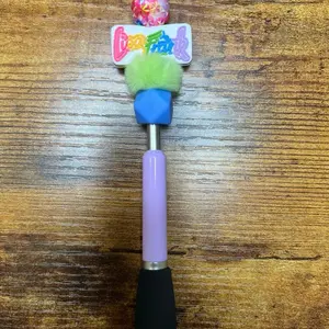 Beaded Pen — Lisa Frank Logo — Unique Design