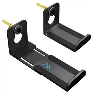 Heavy Duty Soundbar Wall Mount Bracket, Depth Adjust 3.6-6.4 Inches, 33lbs Cap. Universal Bracket for Home Theater Audio & Video Accessories
