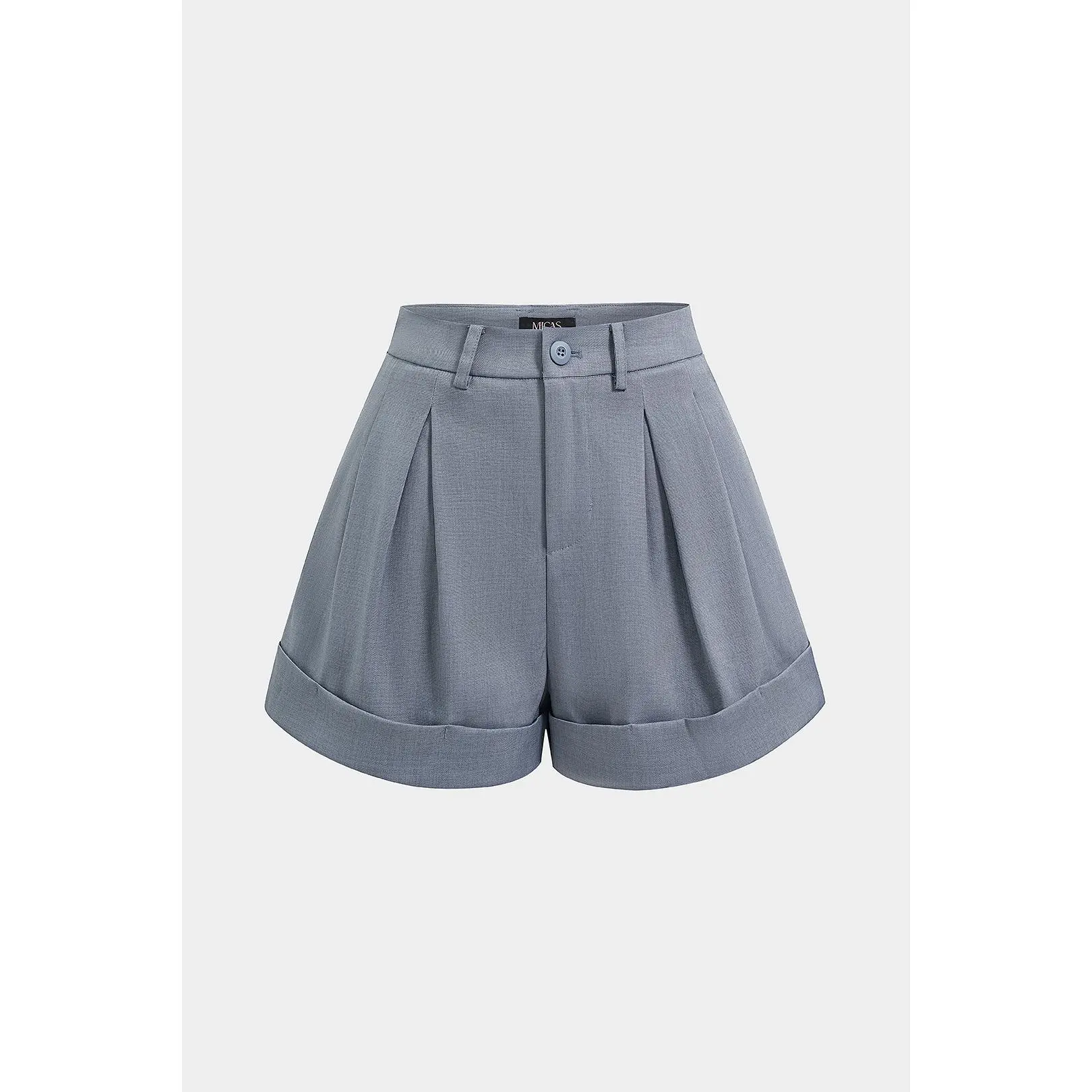 Cuffed Hem Wide Leg Shorts