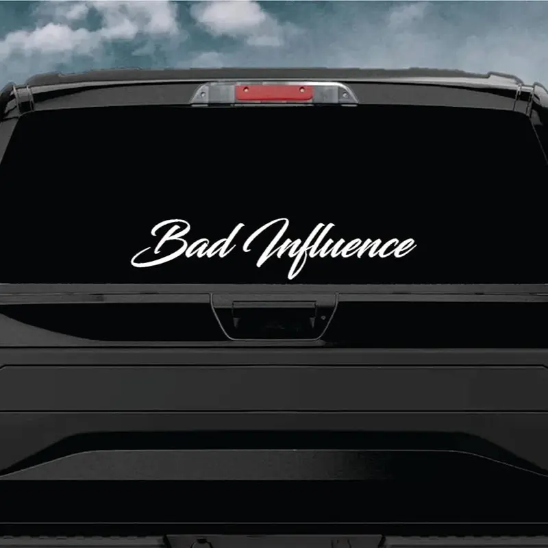 Bad Influence v2 Car Decal Truck Bumper Sticker Window Windshield ...
