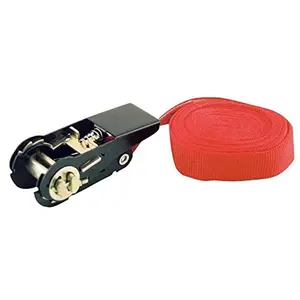 212 MAIN Easy Ratchet Lashing Strap - Red, 1x15ft, 500 lbs Load, Cargo Secure Accessory (Erickson Manufacturing)