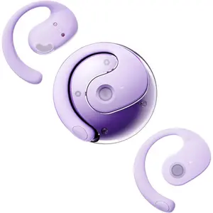 Over The Ear Earbuds Open Ear Buds Headphones Over Ear Air Bone Conduction Earbuds Earphones Bone Conducting Air Bone Conduction Headphones Bluetooth Over-Ear Purple