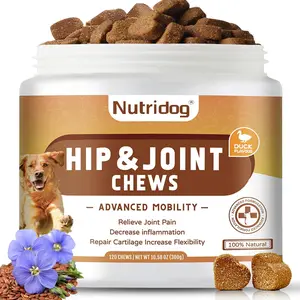 Nutridog Muscle & Joint Vitality Chewables, containing turmeric and glucosamine, are soft chewable treats for dogs that support muscle and joint health. Feeding Guidelines.