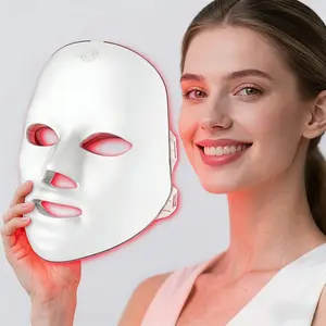 7 Color LED Photon Facial Beauty Device, 7 Adjustable Modes, Wireless Portable, Gentle Daily Skincare, Perfect Summer Gift for Women