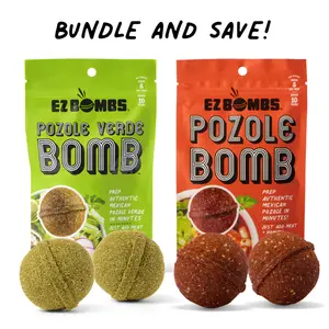 Pozole Verde and Pozole Bombs bundle by EZ Bombs - Seasoning Spice Bomb Flavor for Authentic Mexican Dishes - Traditional