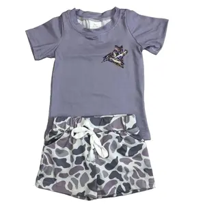 Boy Mallard Shorts Set Camo Summer Outfit Boy Summer Clothing Set