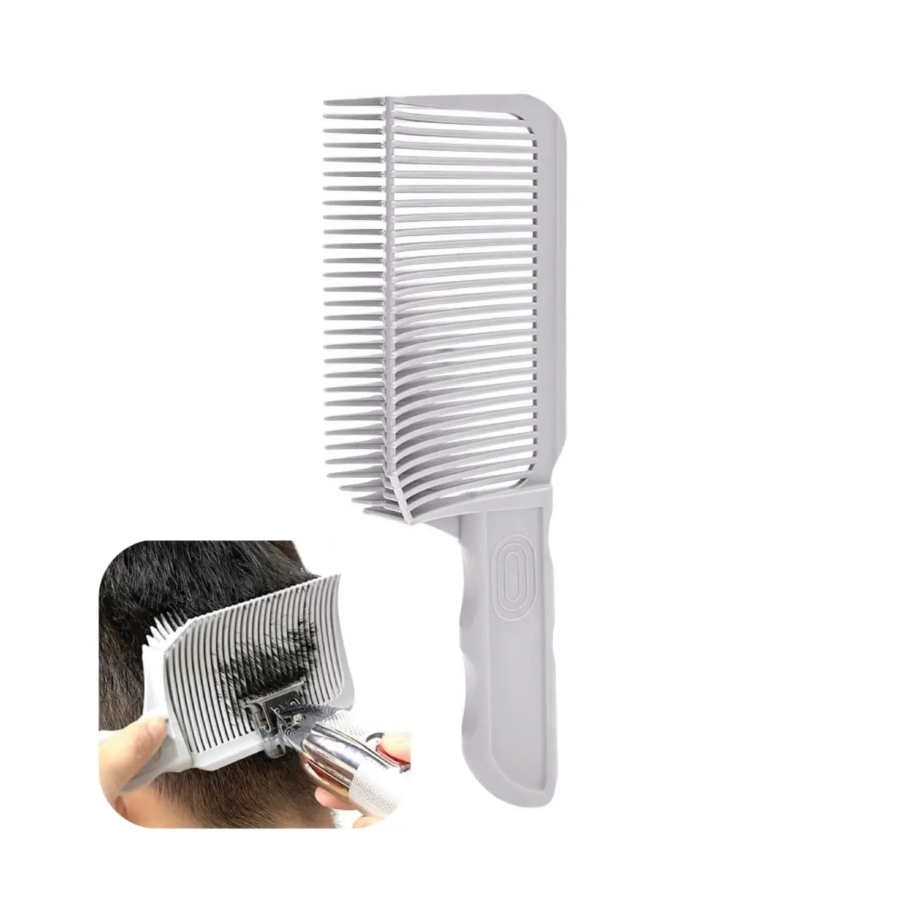 V-shaped Comb Hair Blending Tool, Blend Friend Fade Comb Professional Hair Cutting Combs Heat Resistant FlatTop Hairs Clipper Cuts Tools for Men Salon Hairdressing, Barber or At Home (Grey 1pc)